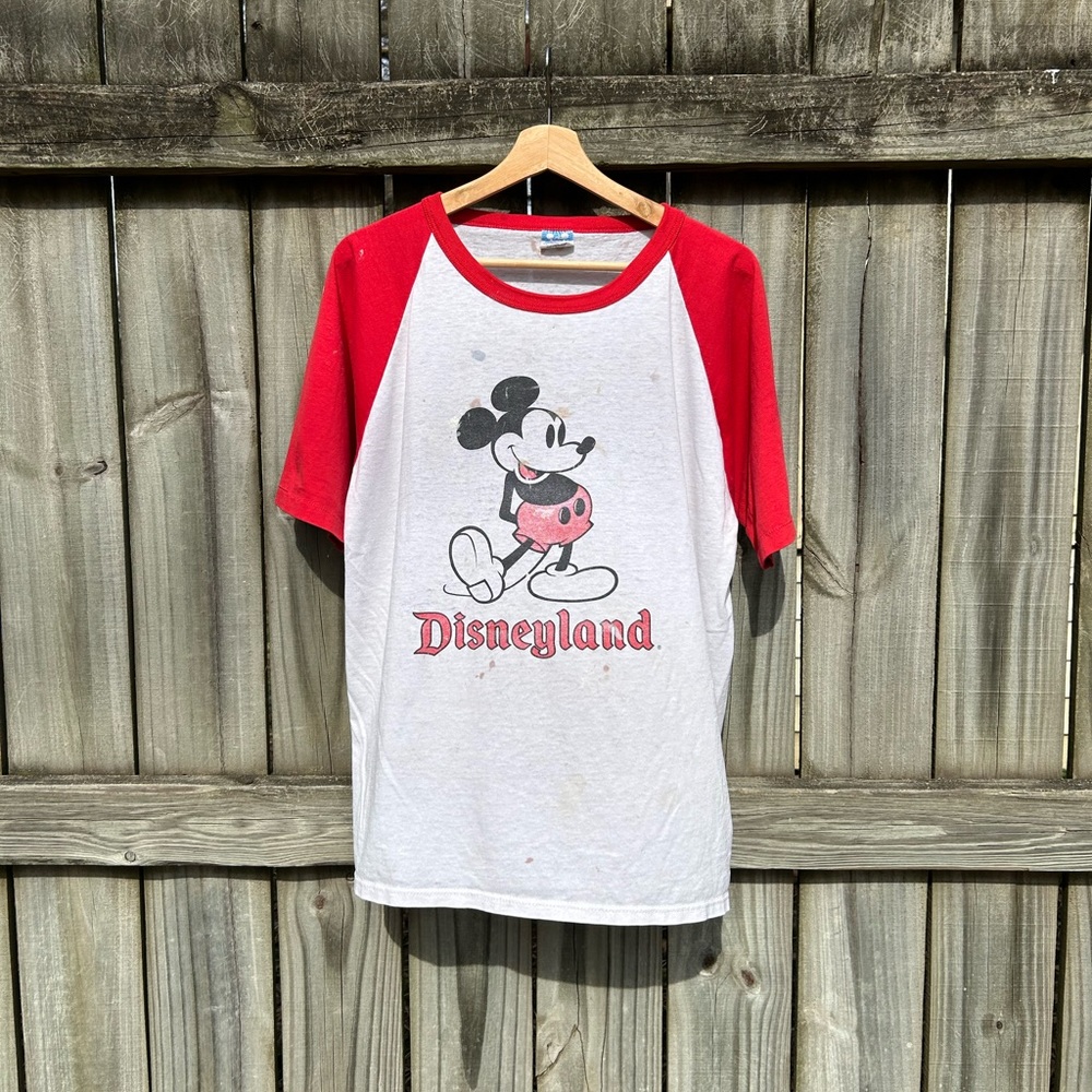 Vintage 80s Mickey Disneyland baseball tee, XL